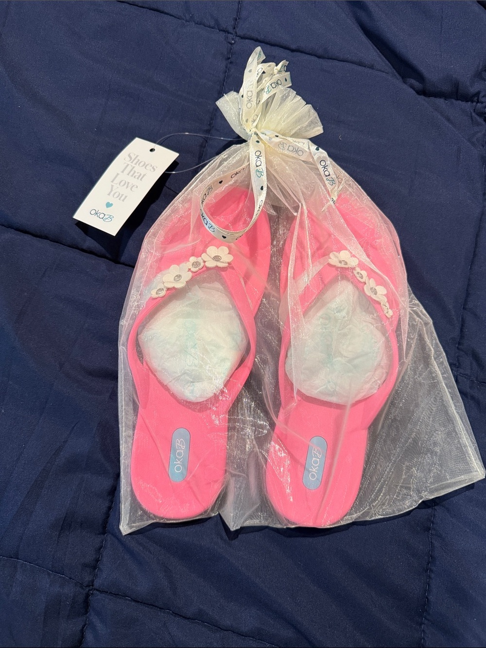 OKA b. Pink Floral Thong Sandals size 8 or EU 38